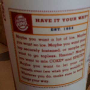 Maybe you want a lot of ice.