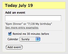 Add an event