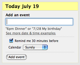 Add an event
