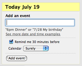 Add an event