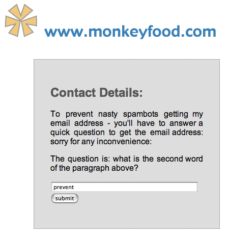 spam prevent