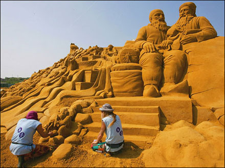 Belgian sand sculptures