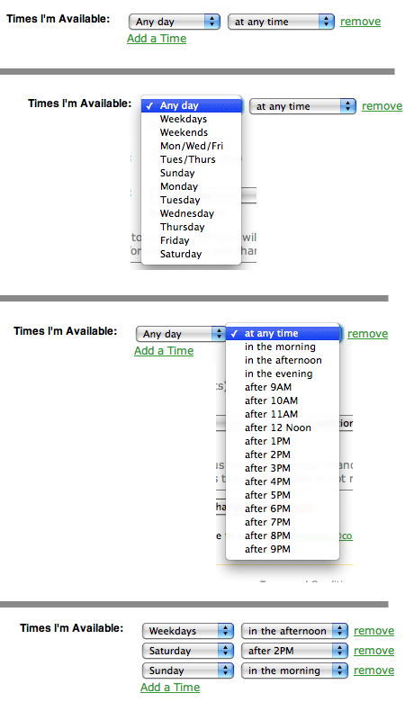 time avail